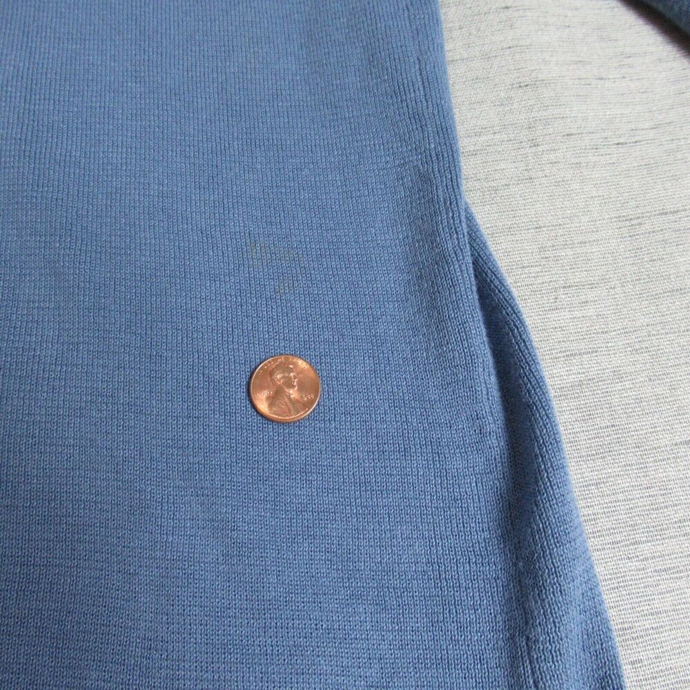 Eddie Bauer Sweater Mens XL Tall Blue Knit Pullover 100% Pima Cotton UK Casual - Picture 4 of 8
